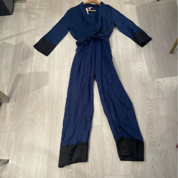 NWT Victoria Secret Pajama Zebra Jumpsuit Jumper Medium Blue Black Retail $150 - Picture 4 of 12